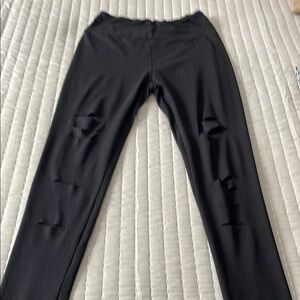 Black Ripped Leggings